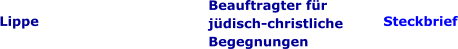 Lippe Beauftragter für jüdisch-christliche Begegnungen Steckbrief